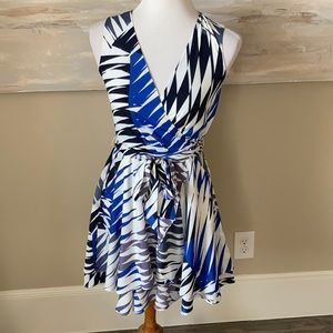 Banana Republic feminine wrap style dress with layered skirt